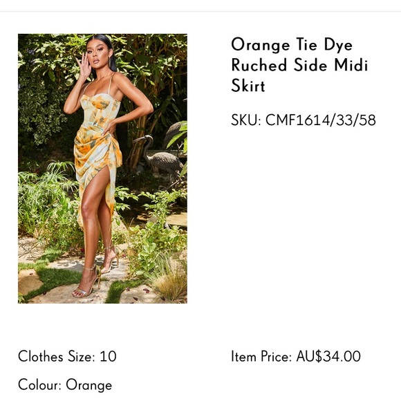 2n1 deal Orange acid wash Co od set Corset and Sk… - Picture 6 of 6